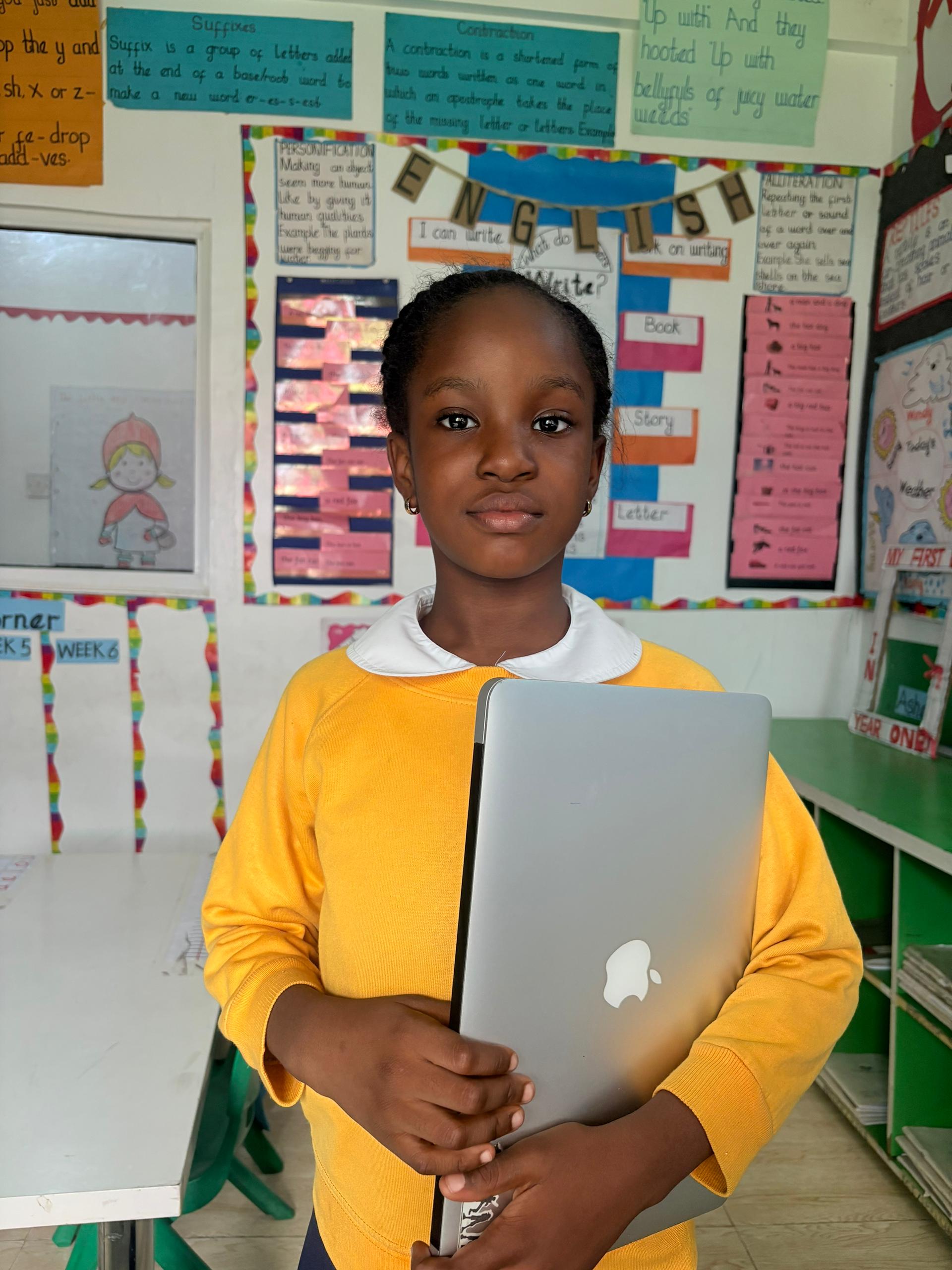 TSA student with laptop